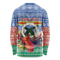 Personalised Tafea Joyeux Noel Long Sleeve Shirt Proud To Be a Ni-Van Sand Drawing Art LT9 - Polynesian Pride