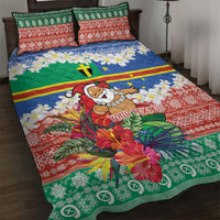Personalised Tafea Joyeux Noel Quilt Bed Set Proud To Be a Ni-Van Sand Drawing Art - Polynesian Pride