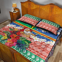 Personalised Tafea Joyeux Noel Quilt Bed Set Proud To Be a Ni-Van Sand Drawing Art - Polynesian Pride