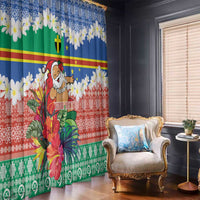 Personalised Tafea Joyeux Noel Window Curtain Proud To Be a Ni-Van Sand Drawing Art LT9 - Polynesian Pride