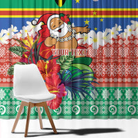 Personalised Tafea Joyeux Noel Window Curtain Proud To Be a Ni-Van Sand Drawing Art LT9 - Polynesian Pride