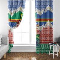 Personalised Tafea Joyeux Noel Window Curtain Proud To Be a Ni-Van Sand Drawing Art LT9 - Polynesian Pride
