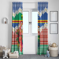 Personalised Tafea Joyeux Noel Window Curtain Proud To Be a Ni-Van Sand Drawing Art LT9 - Polynesian Pride