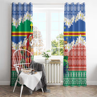 Personalised Tafea Joyeux Noel Window Curtain Proud To Be a Ni-Van Sand Drawing Art LT9 - Polynesian Pride