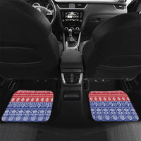 Personalised Torba Joyeux Noel Car Mats Proud To Be a Ni-Van Sand Drawing Art LT9 Set 2pcs - Back Green - Polynesian Pride