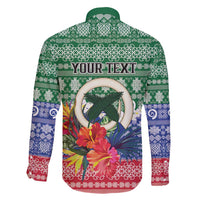 Personalised Torba Joyeux Noel Family Matching Off Shoulder Short Dress and Hawaiian Shirt Proud To Be a Ni-Van Sand Drawing Art - Polynesian Pride