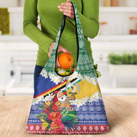 Personalised Torba Joyeux Noel Grocery Bag Proud To Be a Ni-Van Sand Drawing Art - Polynesian Pride