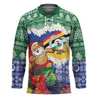 Personalised Torba Joyeux Noel Hockey Jersey Proud To Be a Ni-Van Sand Drawing Art LT9 Unisex Green - Polynesian Pride
