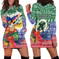 Personalised Torba Joyeux Noel Hoodie Dress Proud To Be a Ni-Van Sand Drawing Art - Polynesian Pride