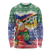 Personalised Torba Joyeux Noel Long Sleeve Shirt Proud To Be a Ni-Van Sand Drawing Art LT9 Unisex Green - Polynesian Pride