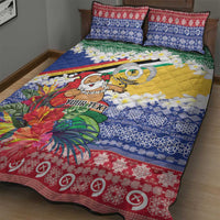 Personalised Torba Joyeux Noel Quilt Bed Set Proud To Be a Ni-Van Sand Drawing Art - Polynesian Pride