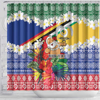 Personalised Torba Joyeux Noel Shower Curtain Proud To Be a Ni-Van Sand Drawing Art - Polynesian Pride