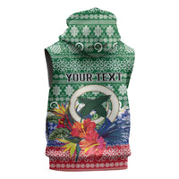 Personalised Torba Joyeux Noel Sleeveless Zip Hoodie Proud To Be a Ni-Van Sand Drawing Art - Polynesian Pride