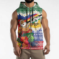 Personalised Torba Joyeux Noel Sleeveless Zip Hoodie Proud To Be a Ni-Van Sand Drawing Art - Polynesian Pride
