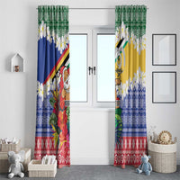 Personalised Torba Joyeux Noel Window Curtain Proud To Be a Ni-Van Sand Drawing Art LT9 - Polynesian Pride