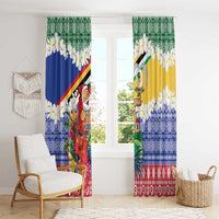 Personalised Torba Joyeux Noel Window Curtain Proud To Be a Ni-Van Sand Drawing Art LT9 - Polynesian Pride
