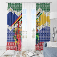 Personalised Torba Joyeux Noel Window Curtain Proud To Be a Ni-Van Sand Drawing Art LT9 - Polynesian Pride