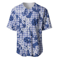 Mokihana Maile Ilima Leis Paniolo Palaka Baseball Jersey Hawaiian Polu Spirit LT9 Blue - Polynesian Pride