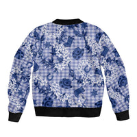 Mokihana Maile Ilima Leis Paniolo Palaka Bomber Jacket Hawaiian Polu Spirit LT9 - Polynesian Pride