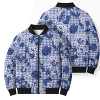 Mokihana Maile Ilima Leis Paniolo Palaka Bomber Puffer Jacket Hawaiian Polu Spirit LT9 - Polynesian Pride