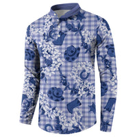 Mokihana Maile Ilima Leis Paniolo Palaka Button Sweatshirt Hawaiian Polu Spirit LT9 - Polynesian Pride