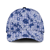 Mokihana Maile Ilima Leis Paniolo Palaka Classic Cap Hawaiian Polu Spirit LT9 Universal Fit Blue - Polynesian Pride
