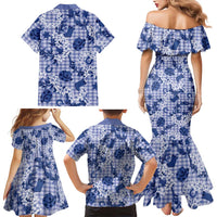 Mokihana Maile Ilima Leis Paniolo Palaka Family Matching Mermaid Dress and Hawaiian Shirt Hawaiian Polu Spirit - Polynesian Pride