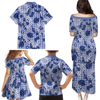 Mokihana Maile Ilima Leis Paniolo Palaka Family Matching Puletasi and Hawaiian Shirt Hawaiian Polu Spirit - Polynesian Pride