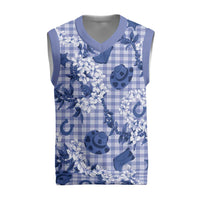 Mokihana Maile Ilima Leis Paniolo Palaka Christmas Knitted V-Neck Vest Hawaiian Polu Spirit - Polynesian Pride