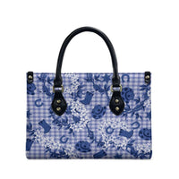 Mokihana Maile Ilima Leis Paniolo Palaka Leather Bag Hawaiian Polu Spirit - Polynesian Pride