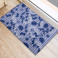 Mokihana Maile Ilima Leis Paniolo Palaka Rubber Doormat Hawaiian Polu Spirit LT9 - Polynesian Pride