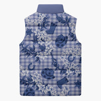 Mokihana Maile Ilima Leis Paniolo Palaka Sleeveless Puffer Jacket Hawaiian Polu Spirit LT9 - Polynesian Pride