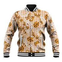 Mokihana Maile Ilima Leis Paniolo Palaka Baseball Jacket Hawaiian Kula Spirit LT9 Unisex Gold - Polynesian Pride