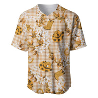 Mokihana Maile Ilima Leis Paniolo Palaka Baseball Jersey Hawaiian Kula Spirit LT9 Gold - Polynesian Pride