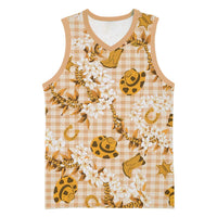 Mokihana Maile Ilima Leis Paniolo Palaka Basketball Jersey Hawaiian Kula Spirit LT9 Unisex Gold - Polynesian Pride