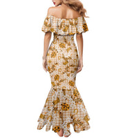Mokihana Maile Ilima Leis Paniolo Palaka Family Matching Mermaid Dress and Hawaiian Shirt Hawaiian Kula Spirit - Polynesian Pride