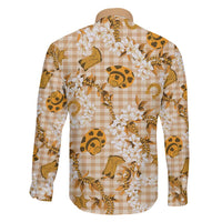 Mokihana Maile Ilima Leis Paniolo Palaka Family Matching Off The Shoulder Long Sleeve Dress and Hawaiian Shirt Hawaiian Kula Spirit - Polynesian Pride
