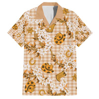 Mokihana Maile Ilima Leis Paniolo Palaka Family Matching Puletasi and Hawaiian Shirt Hawaiian Kula Spirit - Polynesian Pride