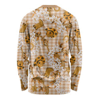 Mokihana Maile Ilima Leis Paniolo Palaka Long Sleeve Shirt Hawaiian Kula Spirit LT9 - Polynesian Pride