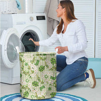 Mokihana Maile Ilima Leis Paniolo Palaka Laundry Basket Hawaiian Omaomo Ala Spirit LT9 - Polynesian Pride