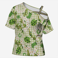 Mokihana Maile Ilima Leis Paniolo Palaka Cross Shoulder Shirt Hawaiian Omaomo Ala Spirit - Polynesian Pride