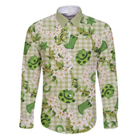 Mokihana Maile Ilima Leis Paniolo Palaka Family Matching Long Sleeve Bodycon Dress and Hawaiian Shirt Hawaiian Omaomo Ala Spirit - Polynesian Pride