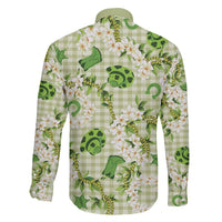 Mokihana Maile Ilima Leis Paniolo Palaka Family Matching Long Sleeve Bodycon Dress and Hawaiian Shirt Hawaiian Omaomo Ala Spirit - Polynesian Pride