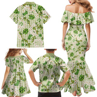 Mokihana Maile Ilima Leis Paniolo Palaka Family Matching Mermaid Dress and Hawaiian Shirt Hawaiian Omaomo Ala Spirit - Polynesian Pride
