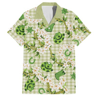 Mokihana Maile Ilima Leis Paniolo Palaka Family Matching Off The Shoulder Long Sleeve Dress and Hawaiian Shirt Hawaiian Omaomo Ala Spirit - Polynesian Pride