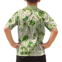 Mokihana Maile Ilima Leis Paniolo Palaka Family Matching Off Shoulder Short Dress and Hawaiian Shirt Hawaiian Omaomo Ala Spirit - Polynesian Pride