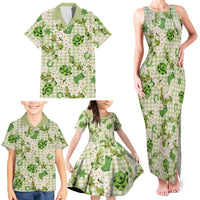 Mokihana Maile Ilima Leis Paniolo Palaka Family Matching Tank Maxi Dress and Hawaiian Shirt Hawaiian Omaomo Ala Spirit - Polynesian Pride