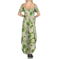 Mokihana Maile Ilima Leis Paniolo Palaka Summer Maxi Dress Hawaiian Omaomo Ala Spirit LT9 - Polynesian Pride