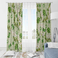 Mokihana Maile Ilima Leis Paniolo Palaka Window Curtain Hawaiian Omaomo Ala Spirit - Polynesian Pride