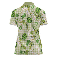 Mokihana Maile Ilima Leis Paniolo Palaka Women Polo Shirt Hawaiian Omaomo Ala Spirit - Polynesian Pride